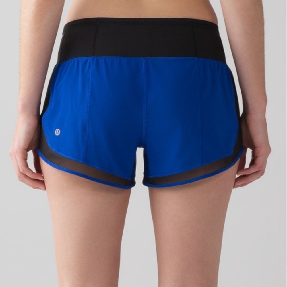 Lululemon Mind Over Miles Running 3.5" Shorts Jet Stream/Black Size 6 - Picture 9 of 11